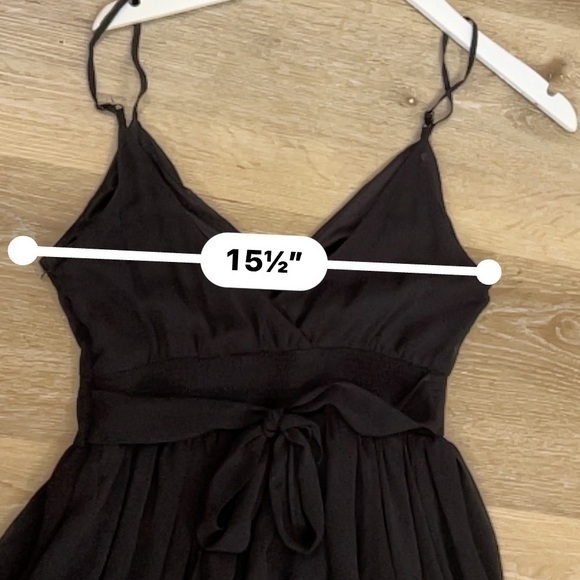 Moonlight Chiffon Little Black Dress with Spaghetti Straps‎ Size Small - Picture 5 of 12